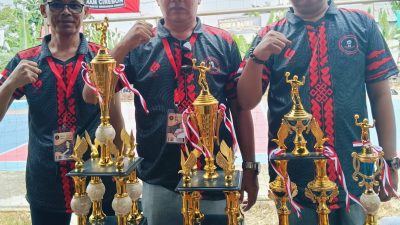 HUT ke-2 LSM GERAM Gelar Turnamen Bola Voli, 6 Tim Adu Kekuatan di Lapangan Desa Ujunggebang Susukan