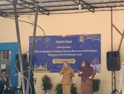 Geger, Dinas PPKBP3A Kab. Cirebon Gelar Halal Bihalal Diisi Hiburan Musik dengan Sound System Menggelegar