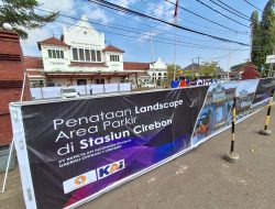 KAI Daop 3 Cirebon Percantik Area Parkir Depan Stasiun