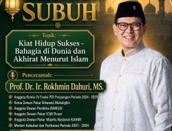 Ikuti Tausiyah Shubuh Bersama Prof. Rokhmin di Masjid Nurul Huda di Jalan Cipto Gang Terate pada 17 Agustus 2026