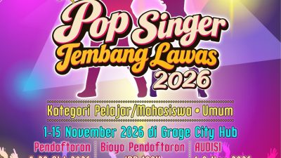 Lomba Pop Singer Tembang Lawas 2026 Siapkan Hadiah Jutaan Rupiah, Ayo Segera Daftar !